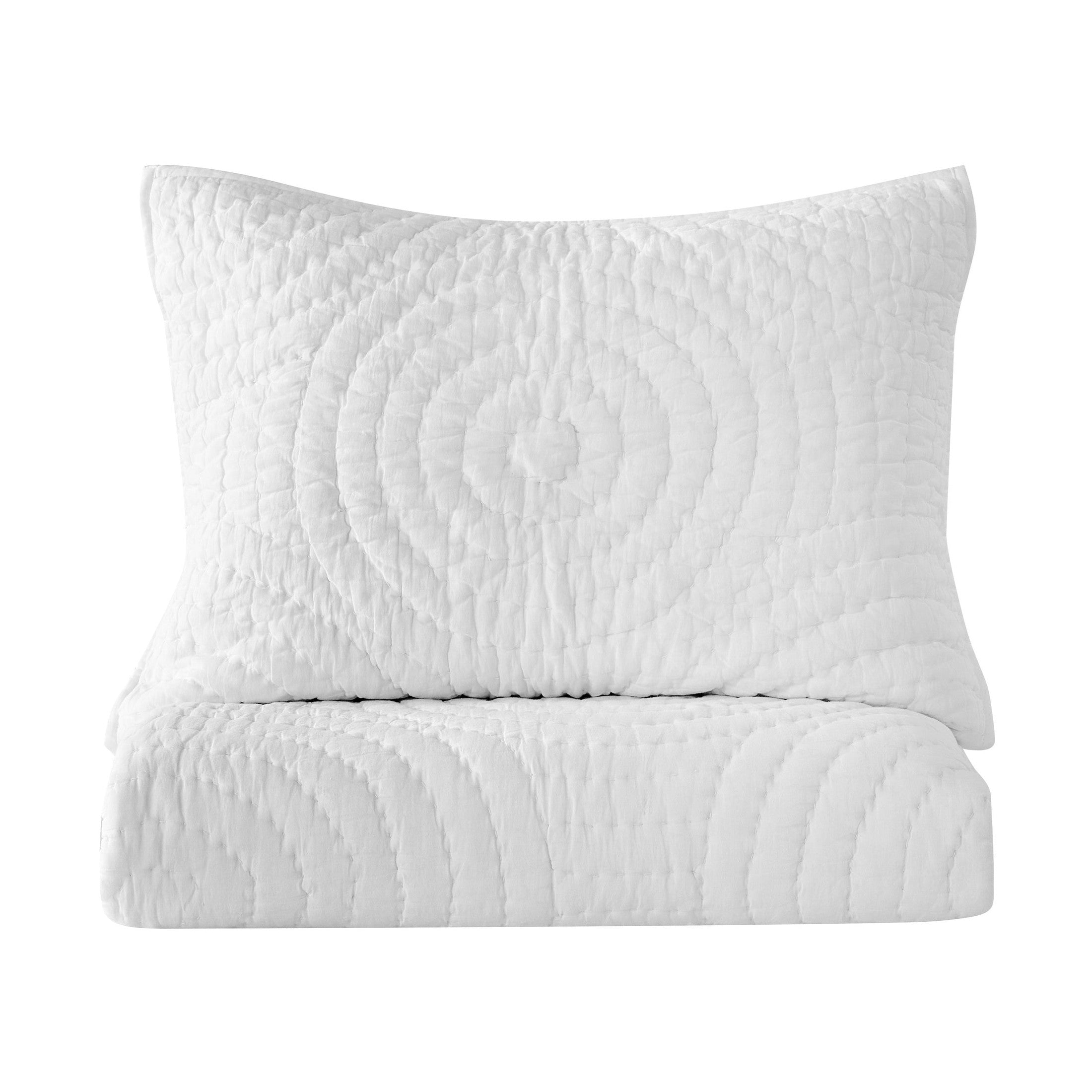 Halo Cotton Voile Hand Stitched Quilt Set by Mélange Home
