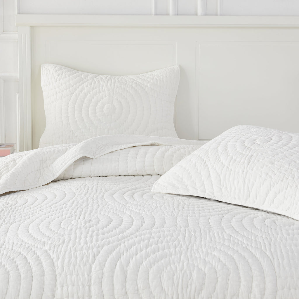 Halo Cotton Voile Hand Stitched Quilt Set by Mélange Home