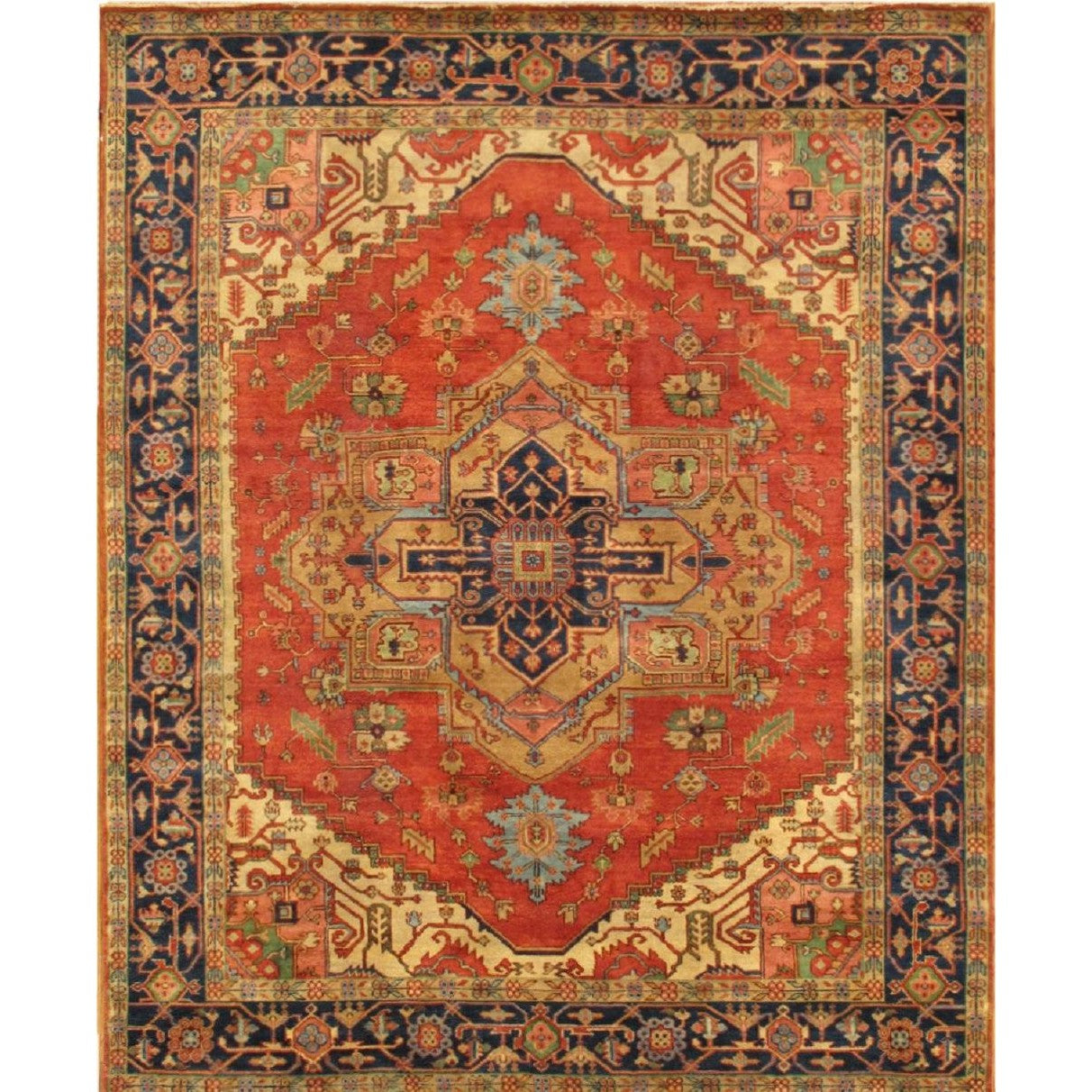Hand Knotted Wool Rug Serapi Traditional | Canvellollc