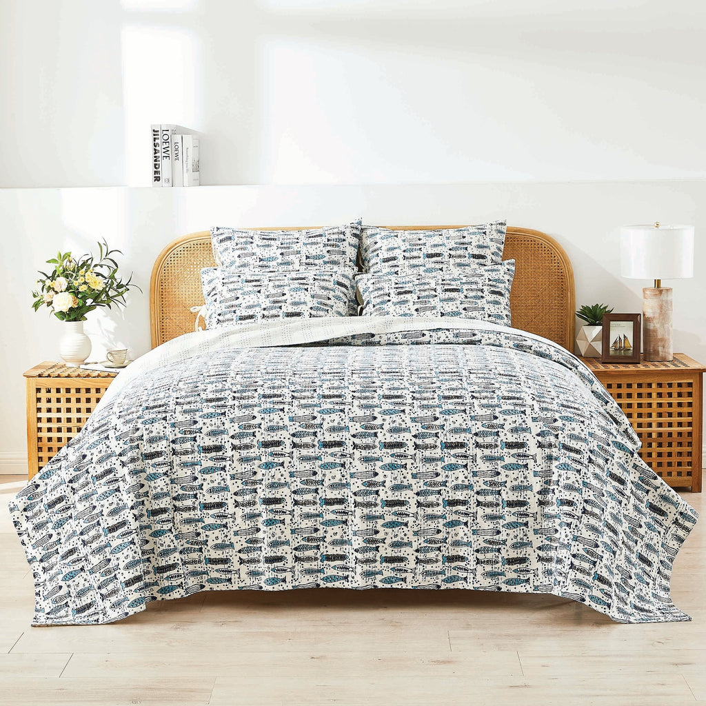 Hand Stitched Block Print Kantha Coverlets by Mélange Home