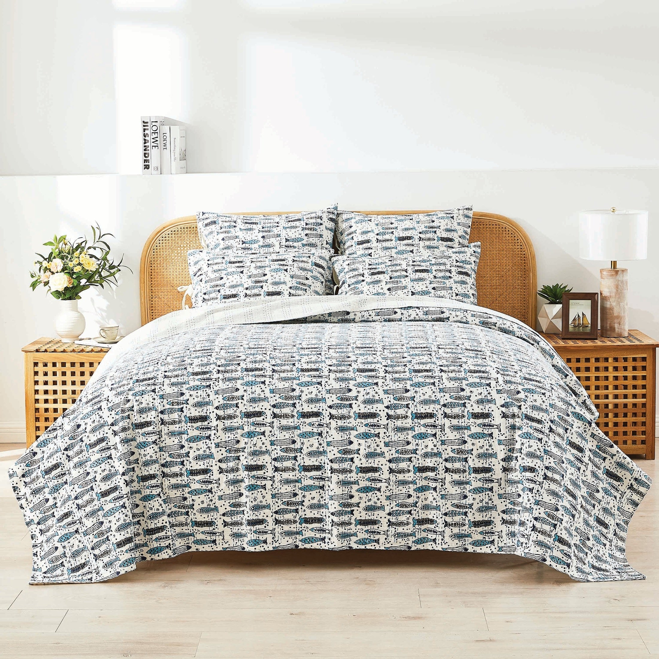 Hand Stitched Block Print Kantha Coverlets by Mélange Home