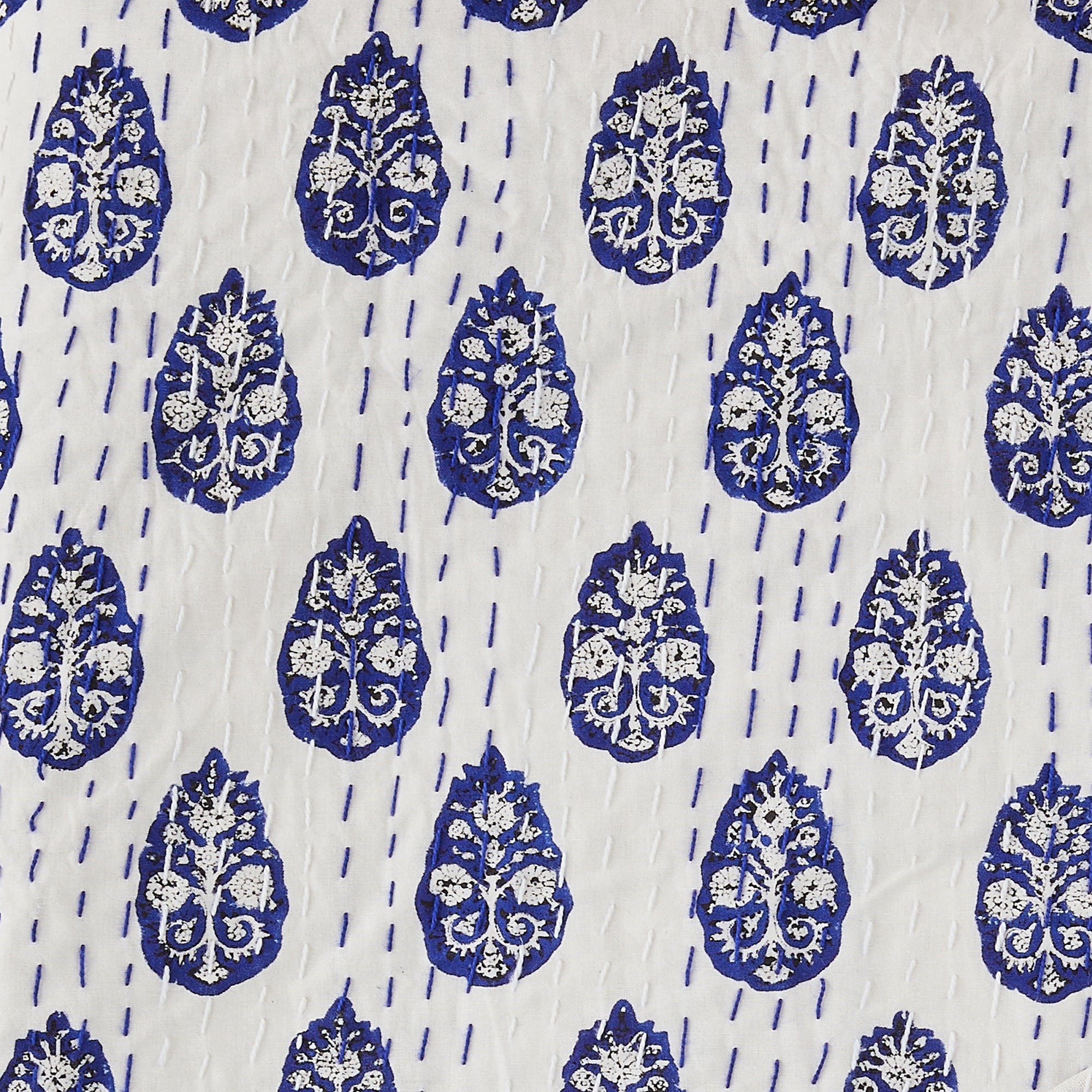 Hand Stitched Block Print Kantha Coverlets by Mélange Home