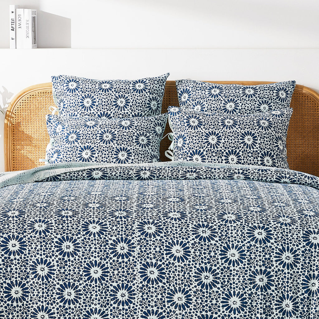 Hand Stitched Block Print Kantha Coverlets by Mélange Home