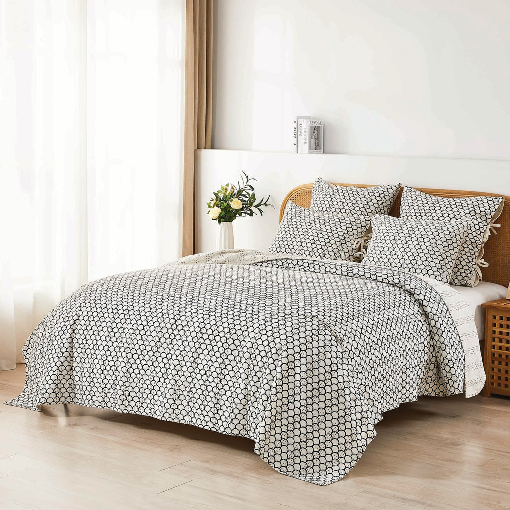 Hand Stitched Block Print Kantha Coverlets by Mélange Home