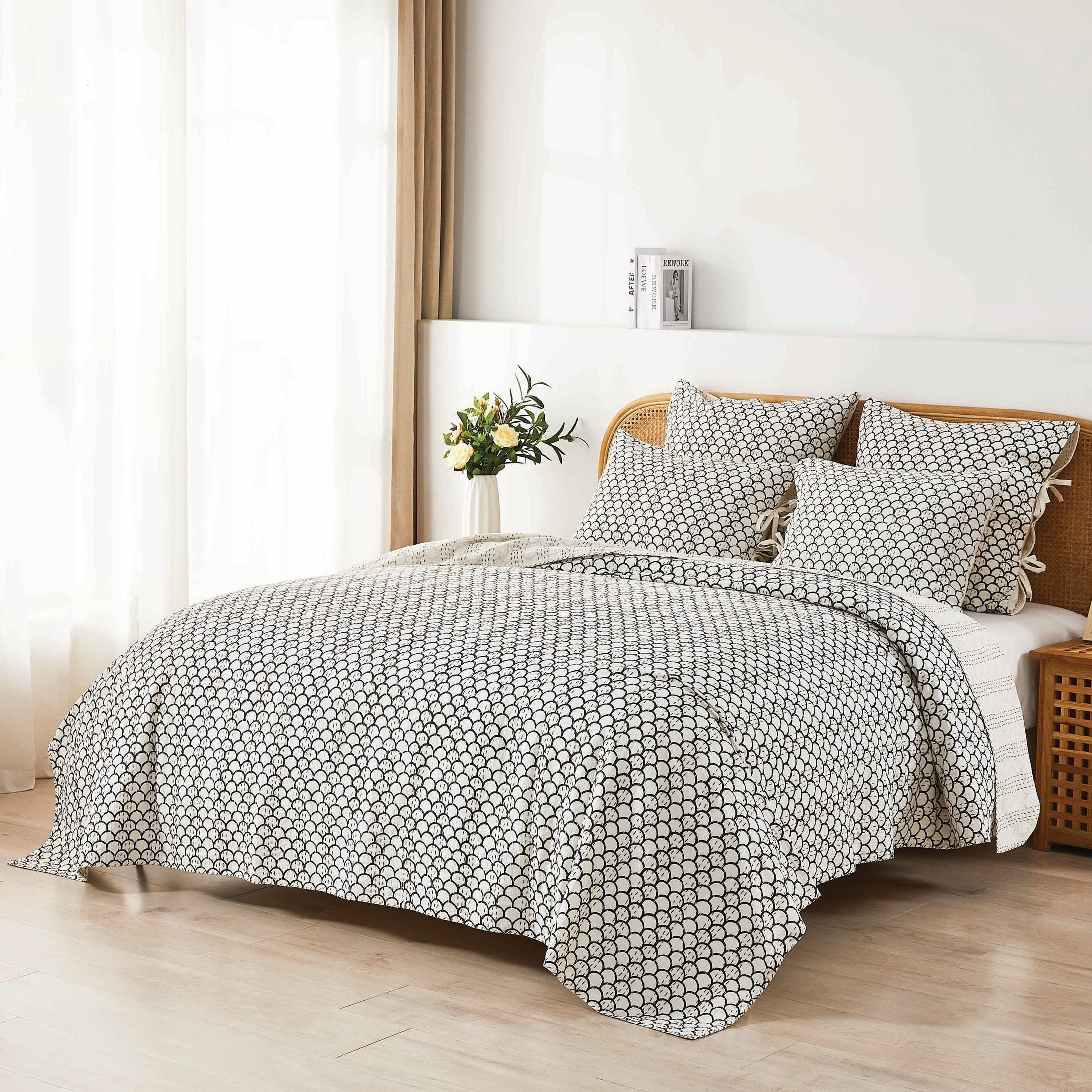 Hand Stitched Block Print Kantha Coverlets by Mélange Home