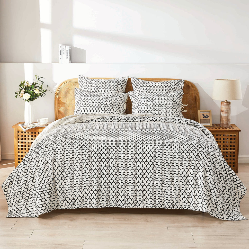Hand Stitched Block Print Kantha Coverlets by Mélange Home