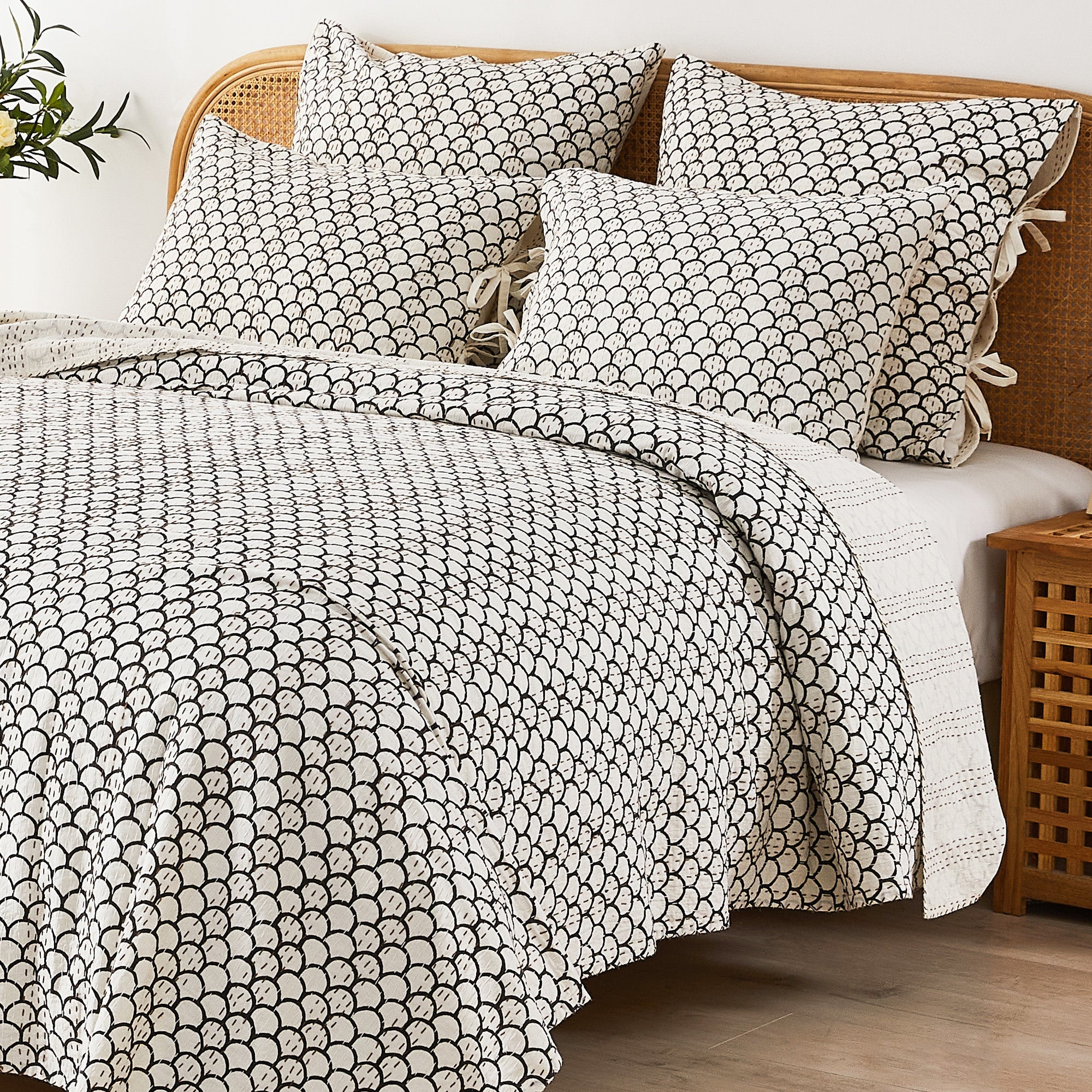 Hand Stitched Block Print Kantha Coverlets by Mélange Home