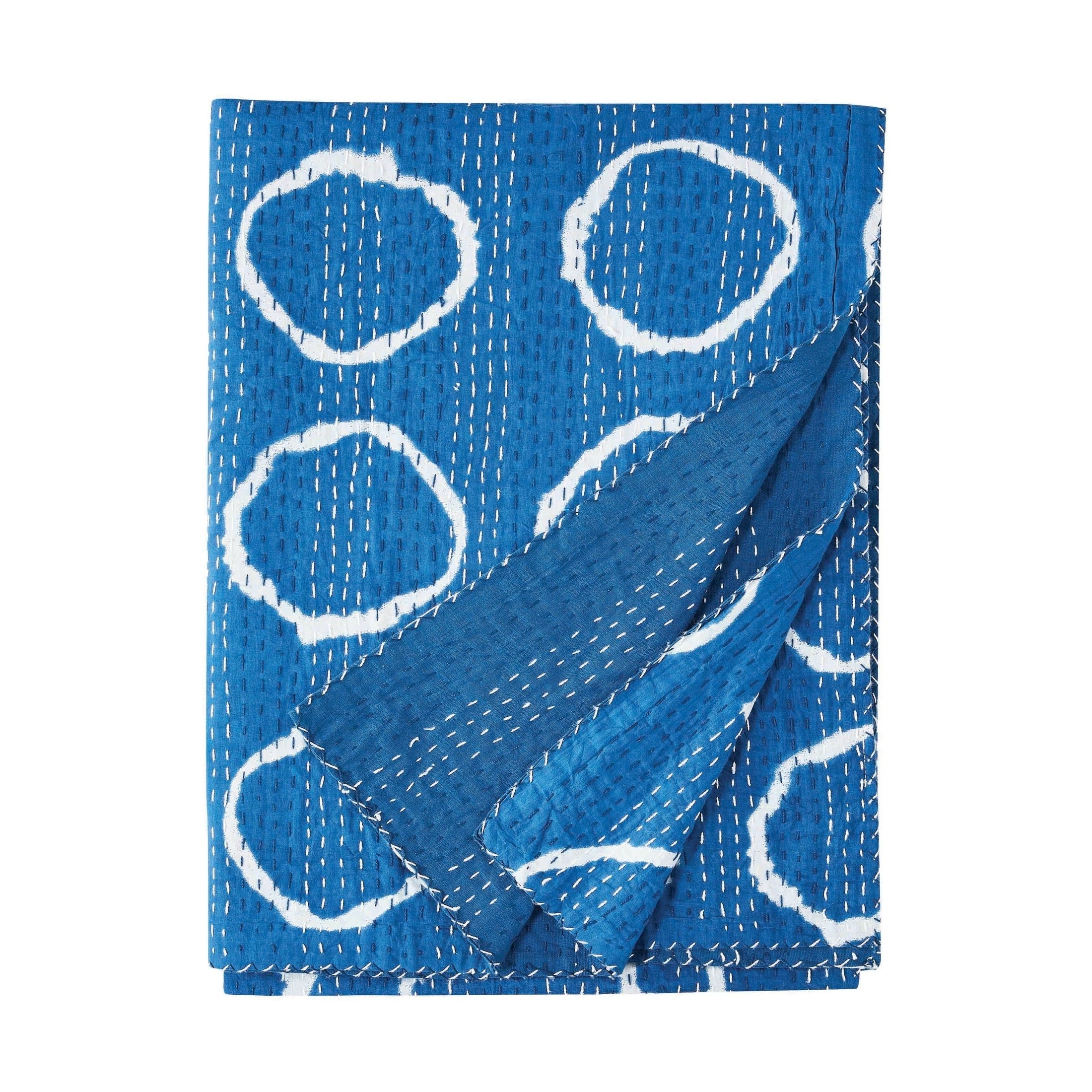 Hand Stitched Block Print Kantha Coverlets by Mélange Home