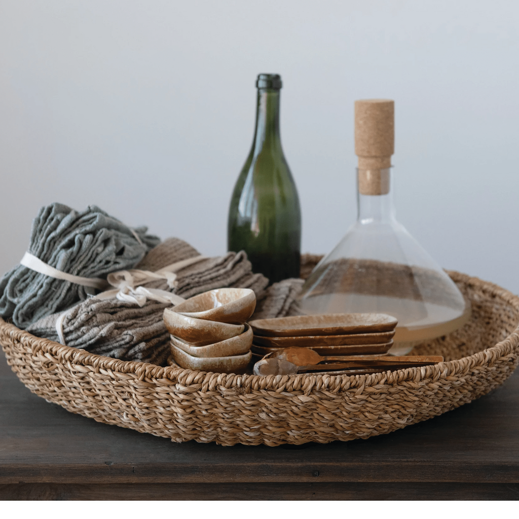 Hand-Woven Seagrass Display Tray