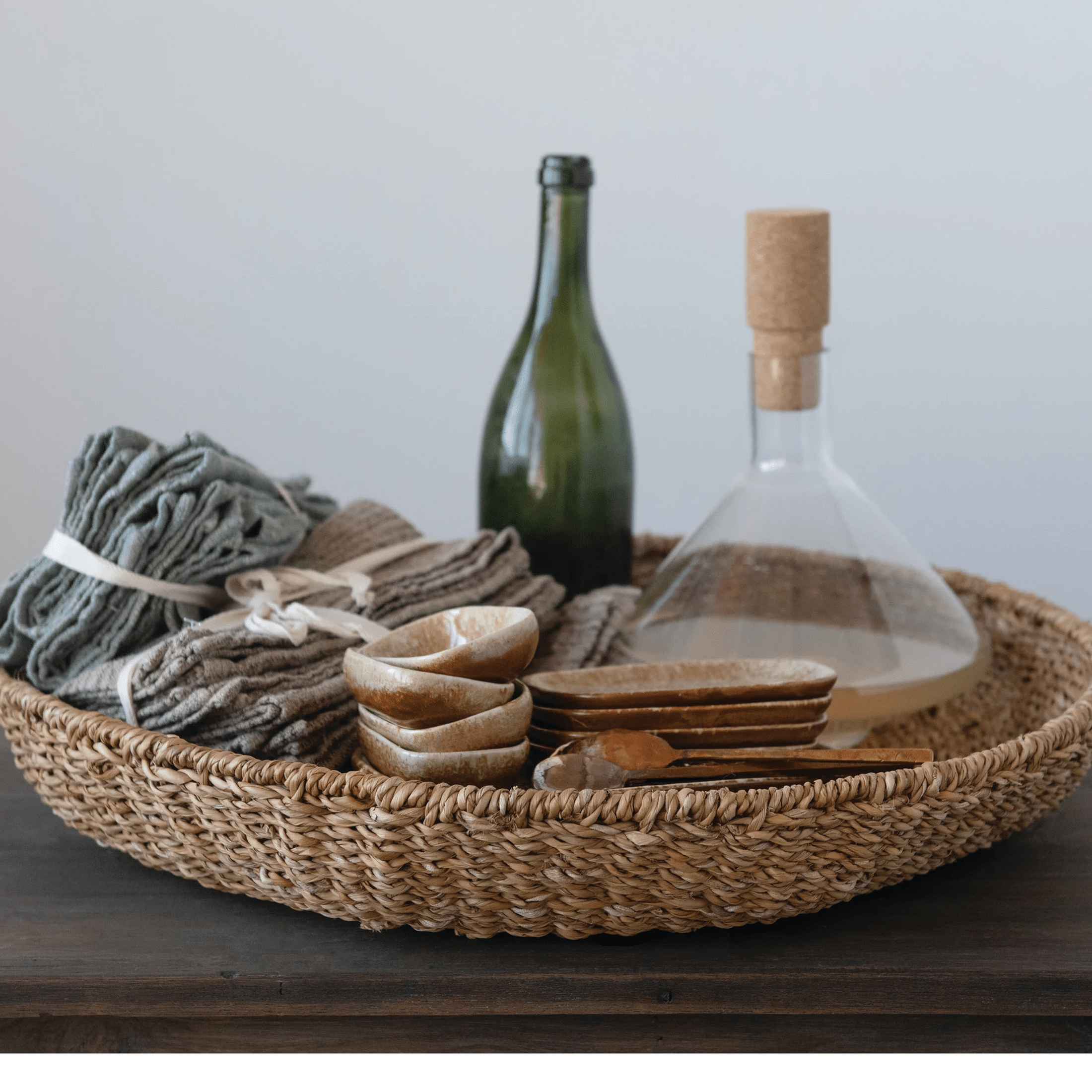Hand-Woven Seagrass Display Tray