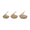 Hand-Woven Seagrass Storage Baskets, Set of 3
