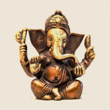 Handcrafted Brass Sitting Ganesha Statue | DC-OMSutra