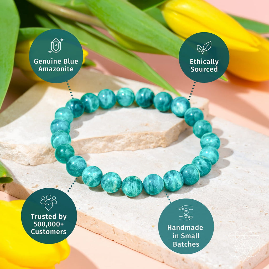 Handcrafted Premium Amazonite Beaded Bracelet | Conscious Items