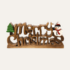 Handcrafted Solid Acacia Wood Christmas Sign | Decozen