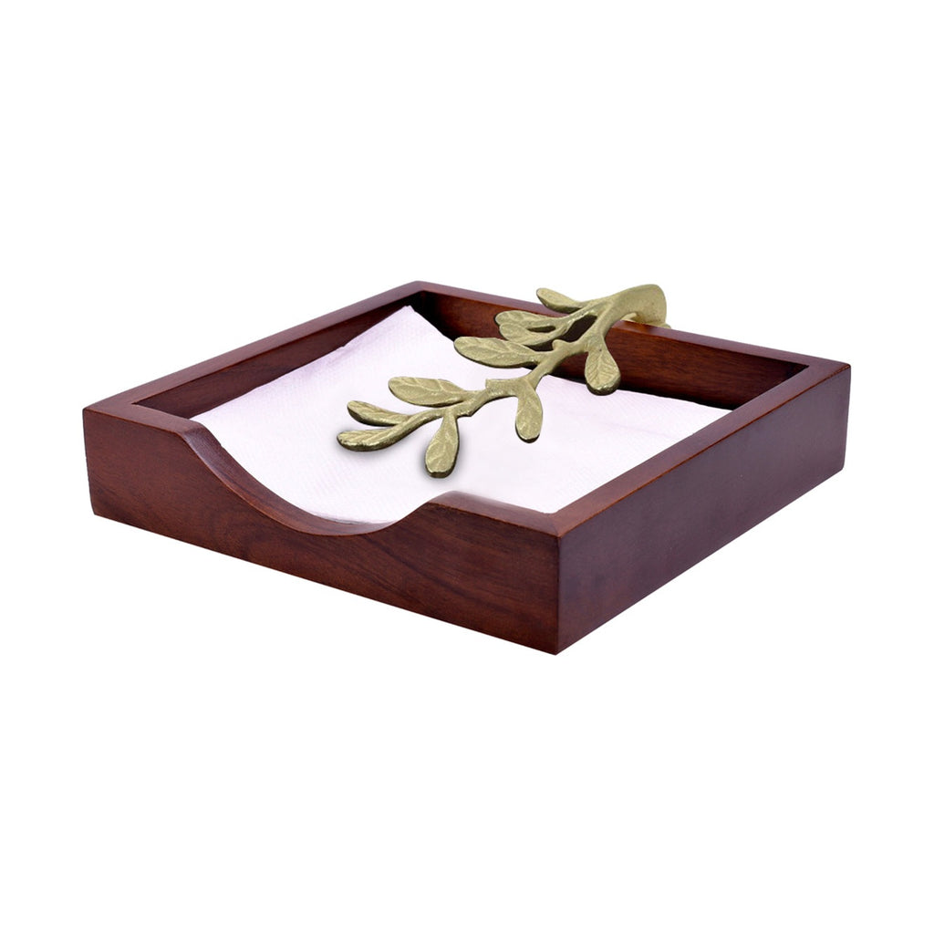 Handcrafted Solid Wood Napkin Holder Pivot | Decozen