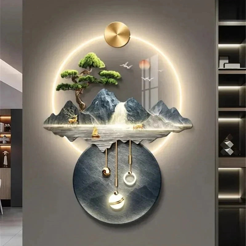 Handcrafted Wood Wall Light 3D Slim | Dlight Decor