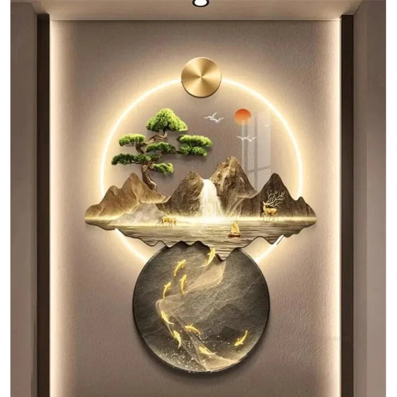 Handcrafted Wood Wall Light 3D Slim | Dlight Decor