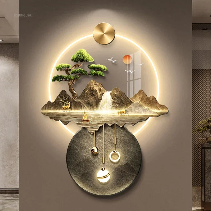 Handcrafted Wood Wall Light 3D Slim | Dlight Decor