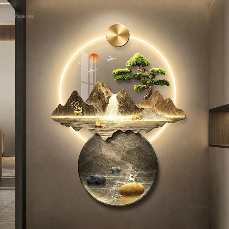Handcrafted Wood Wall Light 3D Slim | Dlight Decor