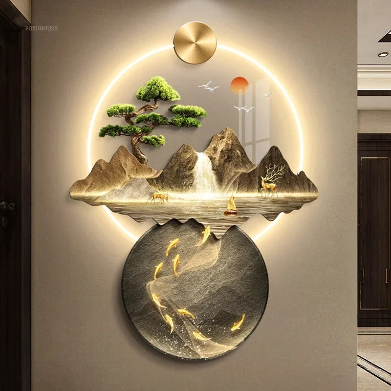 Handcrafted Wood Wall Light 3D Slim | Dlight Decor