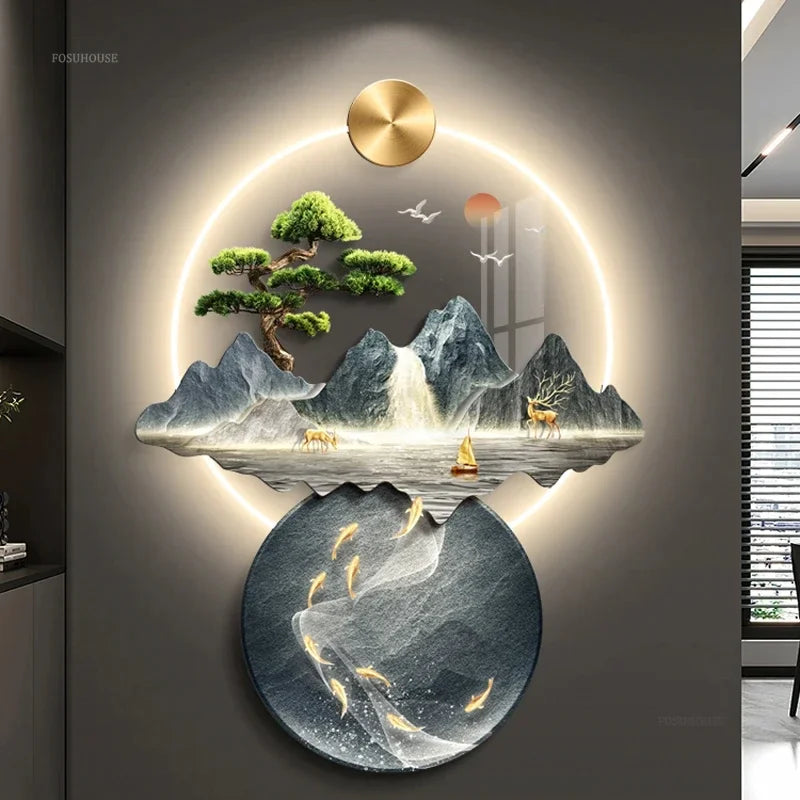 Handcrafted Wood Wall Light 3D Slim | Dlight Decor