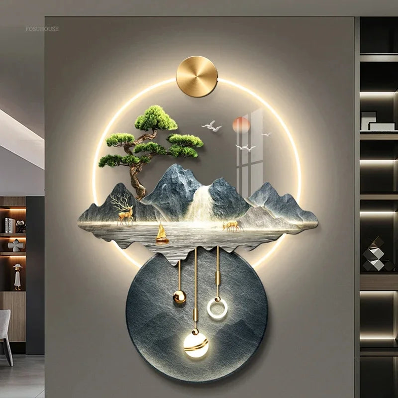 Handcrafted Wood Wall Light 3D Slim | Dlight Decor