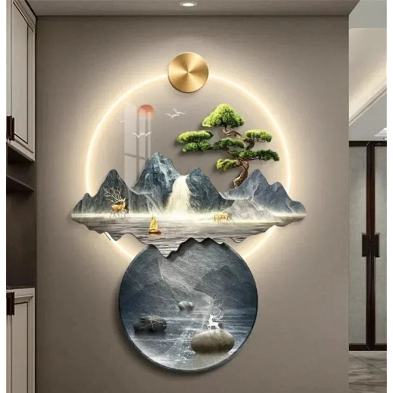 Handcrafted Wood Wall Light 3D Slim | Dlight Decor