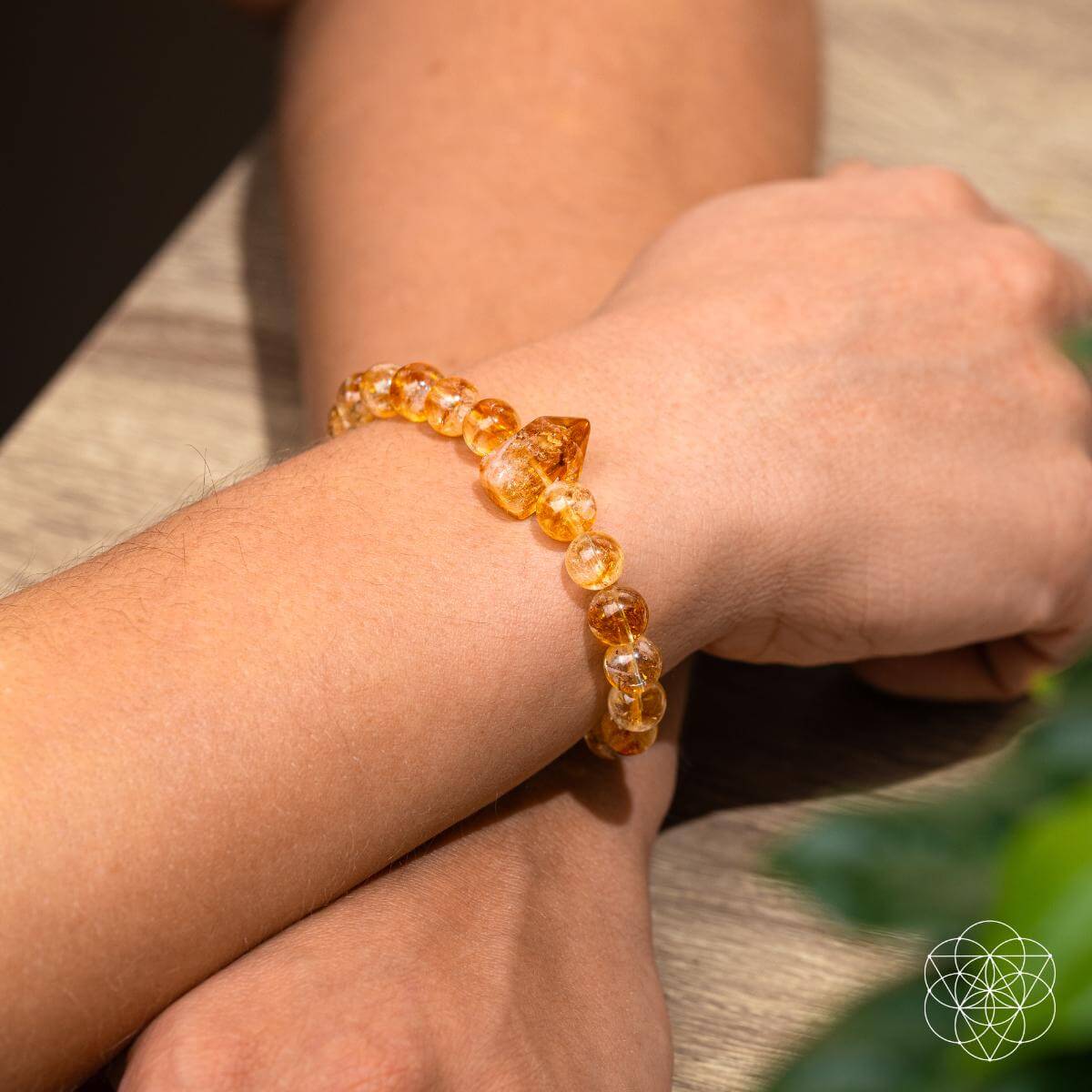 Handmade Citrine Bead Stretch Bracelet | Conscious Items