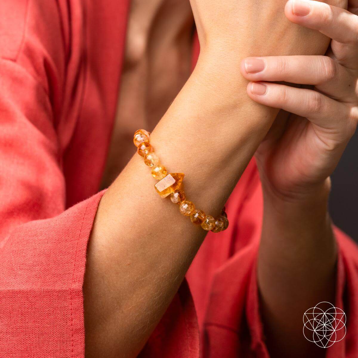 Handmade Citrine Bead Stretch Bracelet | Conscious Items