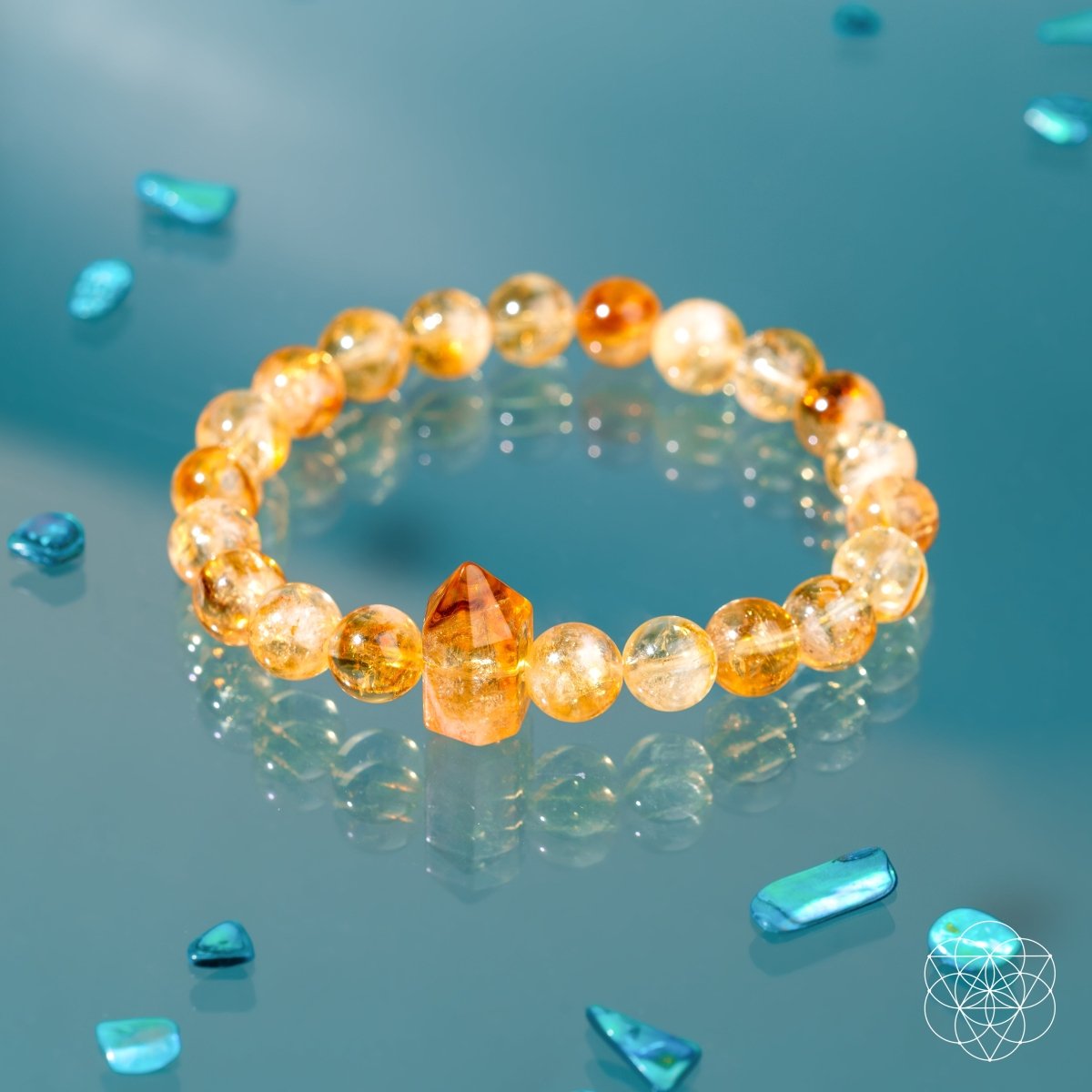 Handmade Citrine Bead Stretch Bracelet | Conscious Items