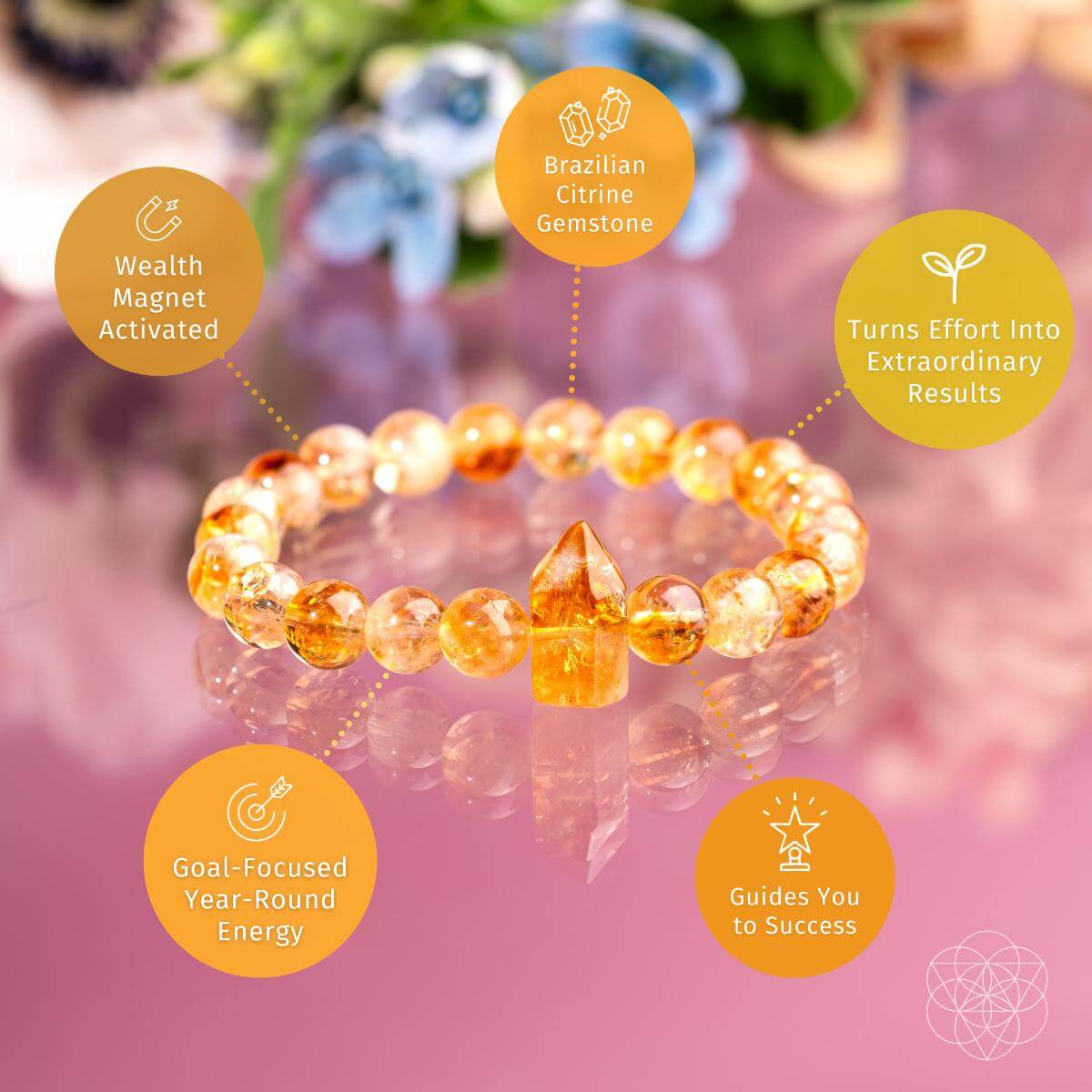 Handmade Citrine Bead Stretch Bracelet | Conscious Items