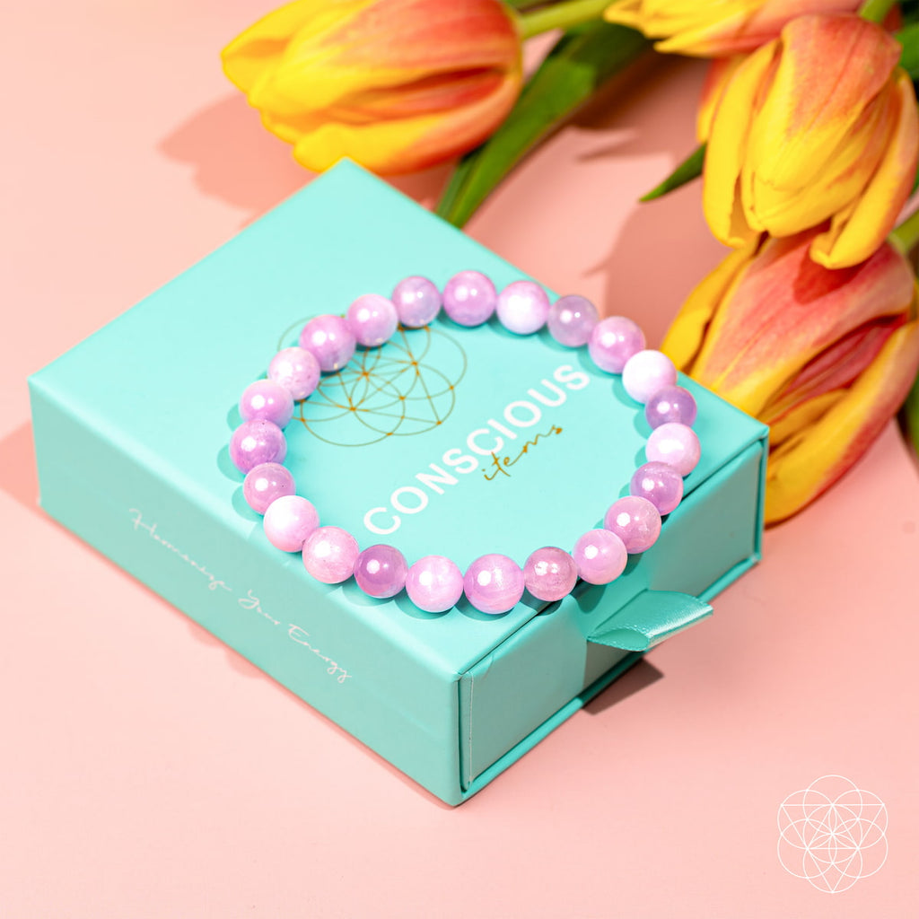 Handmade Faceted Kunzite Bracelet | Conscious Items