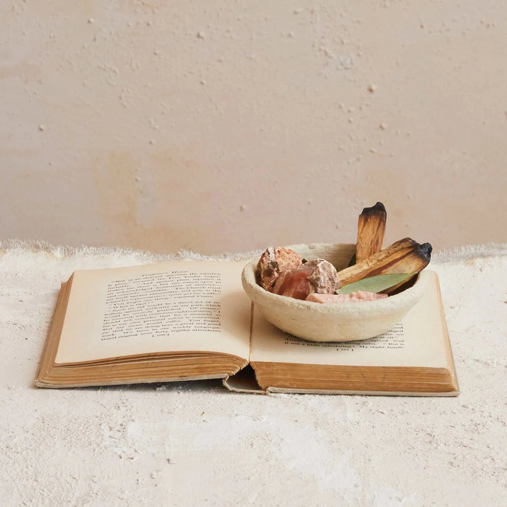 Handmade Paper Mache Small Bowl