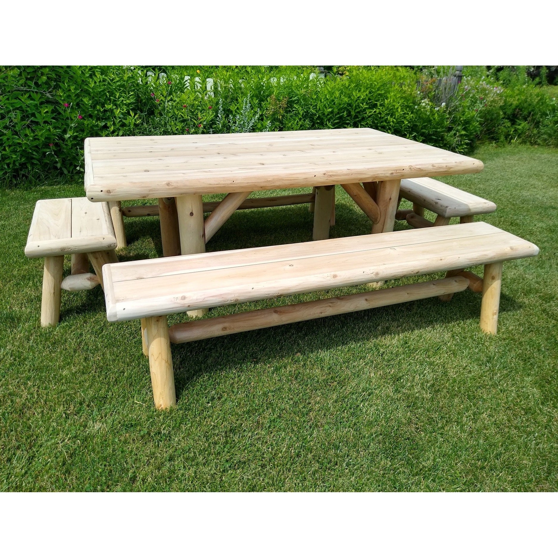 Handmade Rustic Outdoor Picnic Table