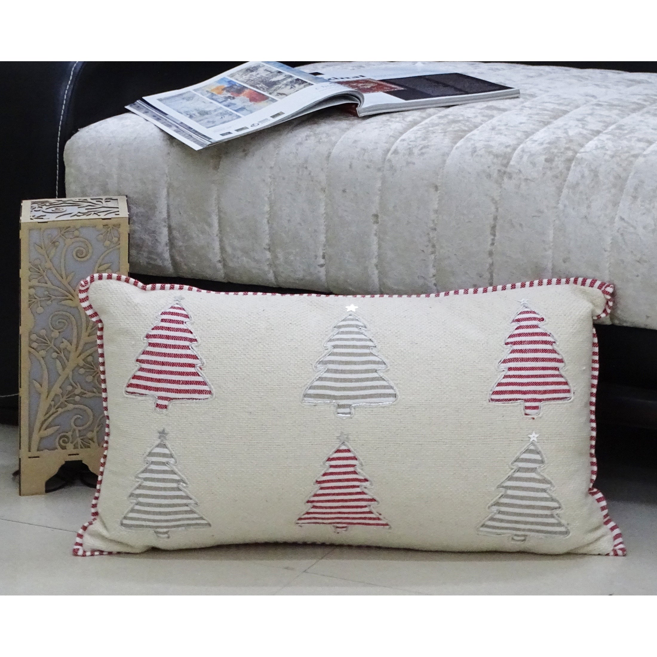 Handwoven Christmas Tree Decorative Pillow | Vibhsa