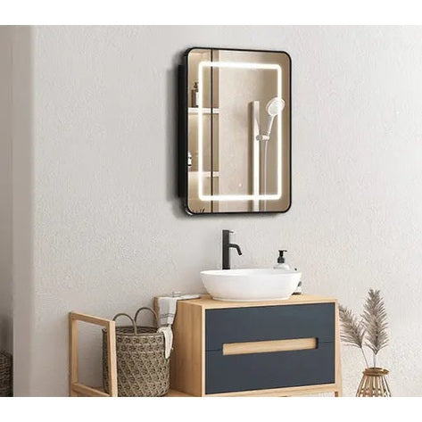 Hausvita Framed Recessed LED Light Bathroom Medicine Cabinet -small