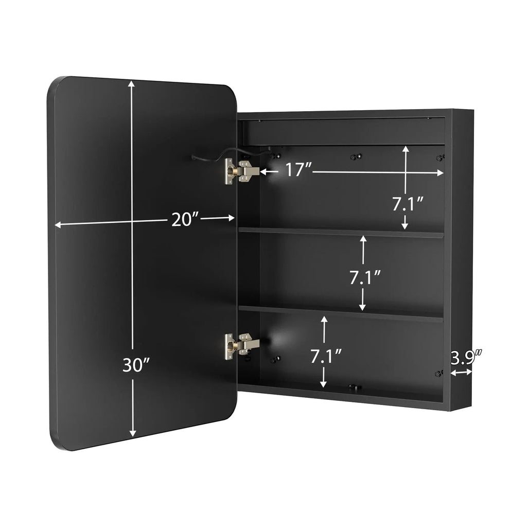 Hausvita Framed Recessed LED Light Bathroom Medicine Cabinet -small