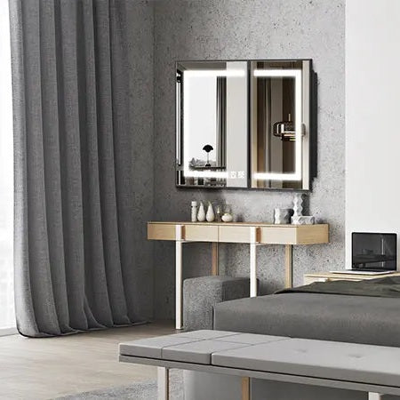 Hausvita Framed Recessed LED Light Bathroom Medicine Cabinet -medium