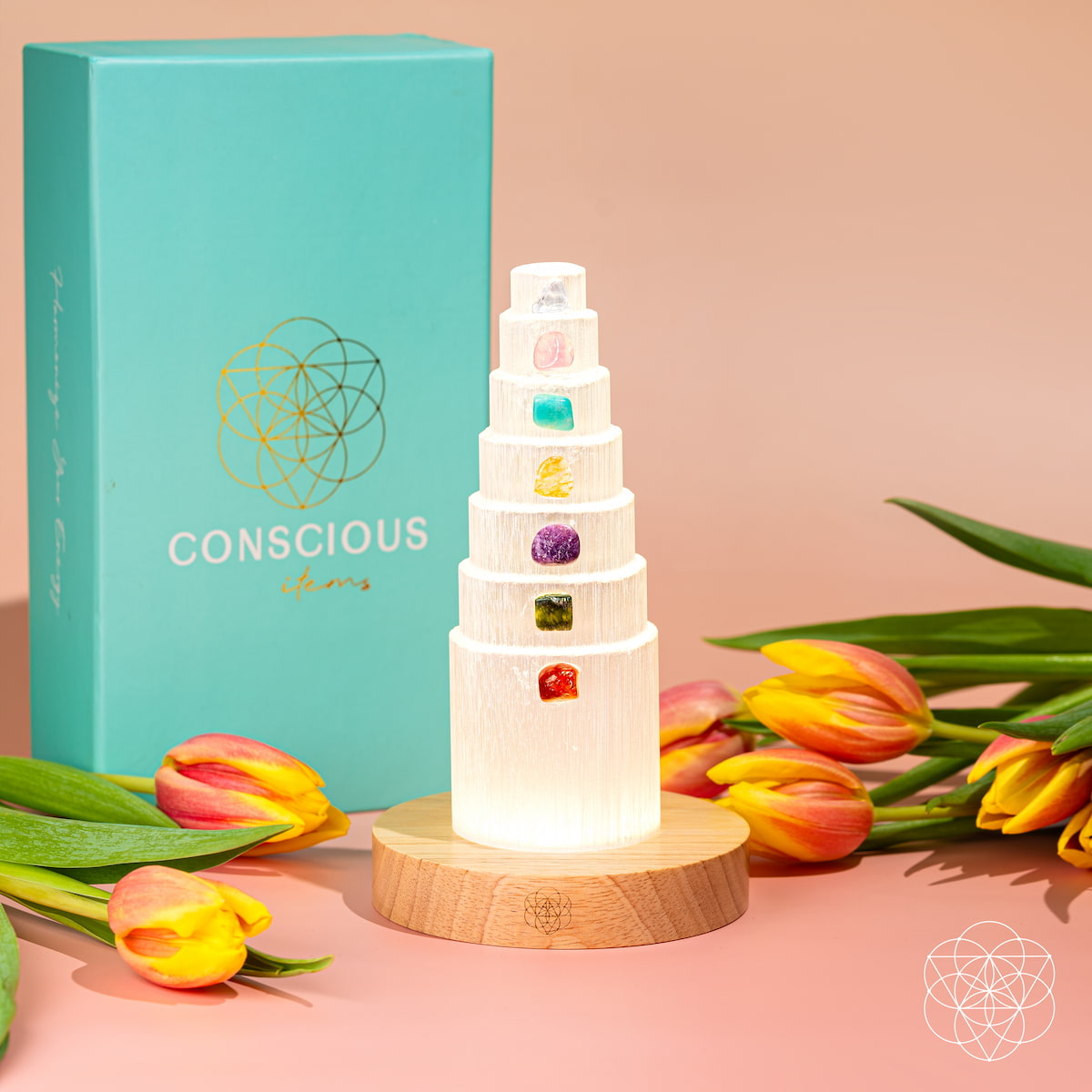 Healing Crystal Lamp Seven Stones | Conscious Items