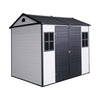 Heavy-Duty All-Weather Resin StorageShed LockableDoors BuiltInFloor | SAKSBY WHOLESALE