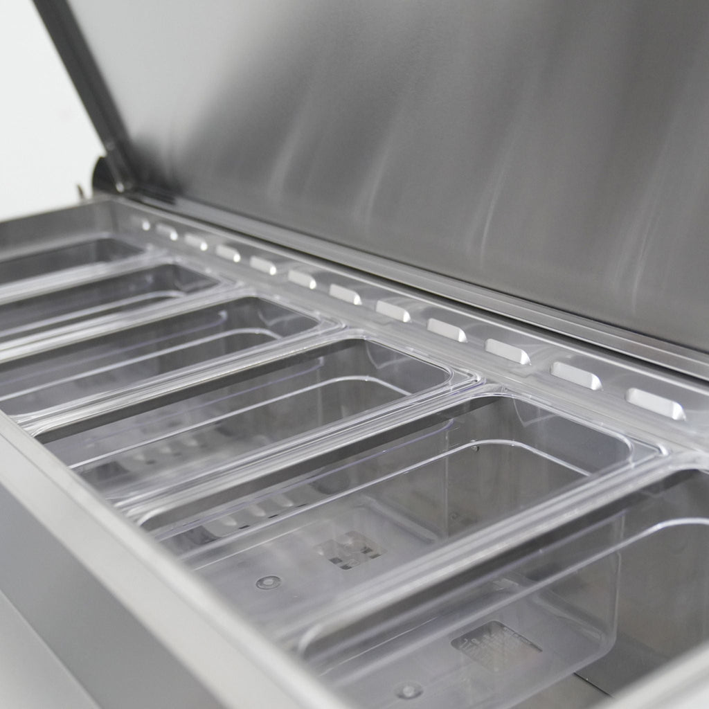 Heavy-Duty Corrosion-Resistant Stainless-Steel Pizza Prep Table | SAKSBY WHOLESALE