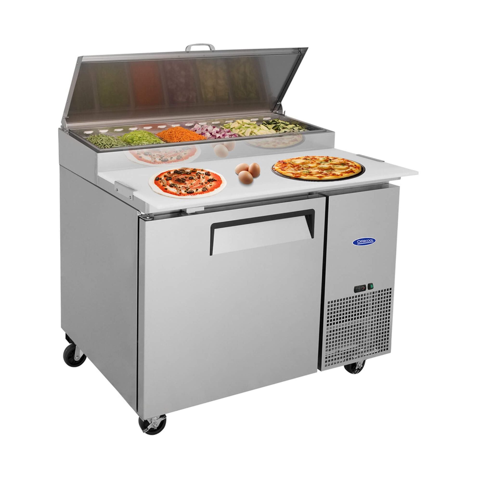 Heavy-Duty Corrosion-Resistant Stainless-Steel Pizza Prep Table | SAKSBY WHOLESALE