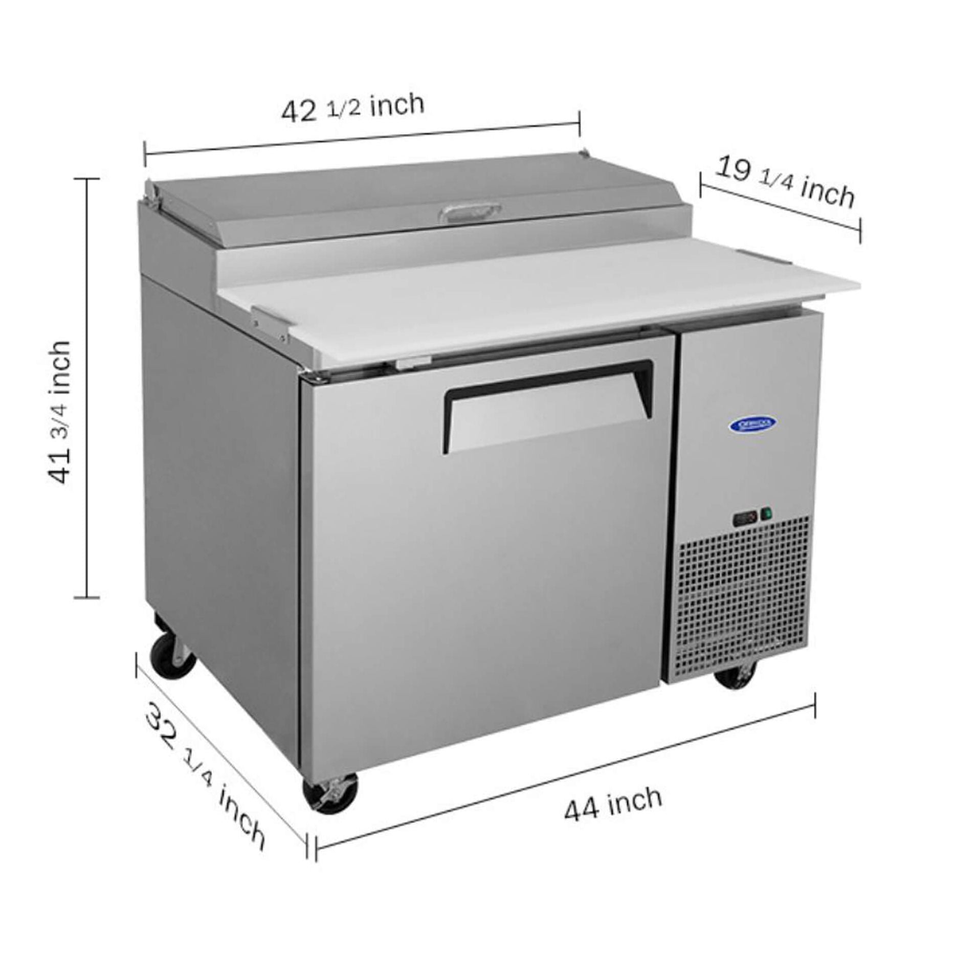 Heavy-Duty Corrosion-Resistant Stainless-Steel Pizza Prep Table | SAKSBY WHOLESALE