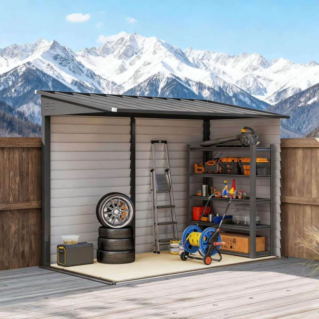 Heavy-Duty Outdoor-Grade Galvanized Lockable-Doors Storage Shed | SAKSBY WHOLESALE
