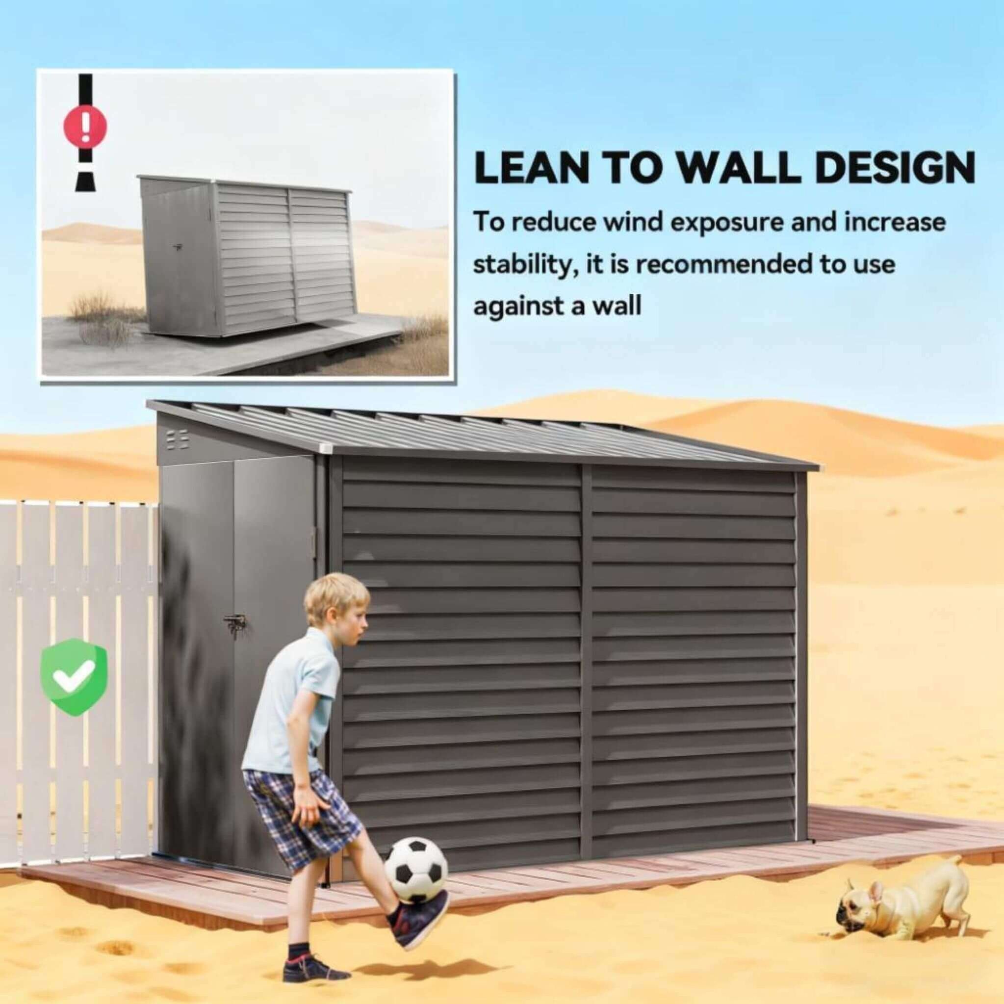 Heavy-Duty Outdoor-Grade Galvanized Lockable-Doors Storage Shed | SAKSBY WHOLESALE