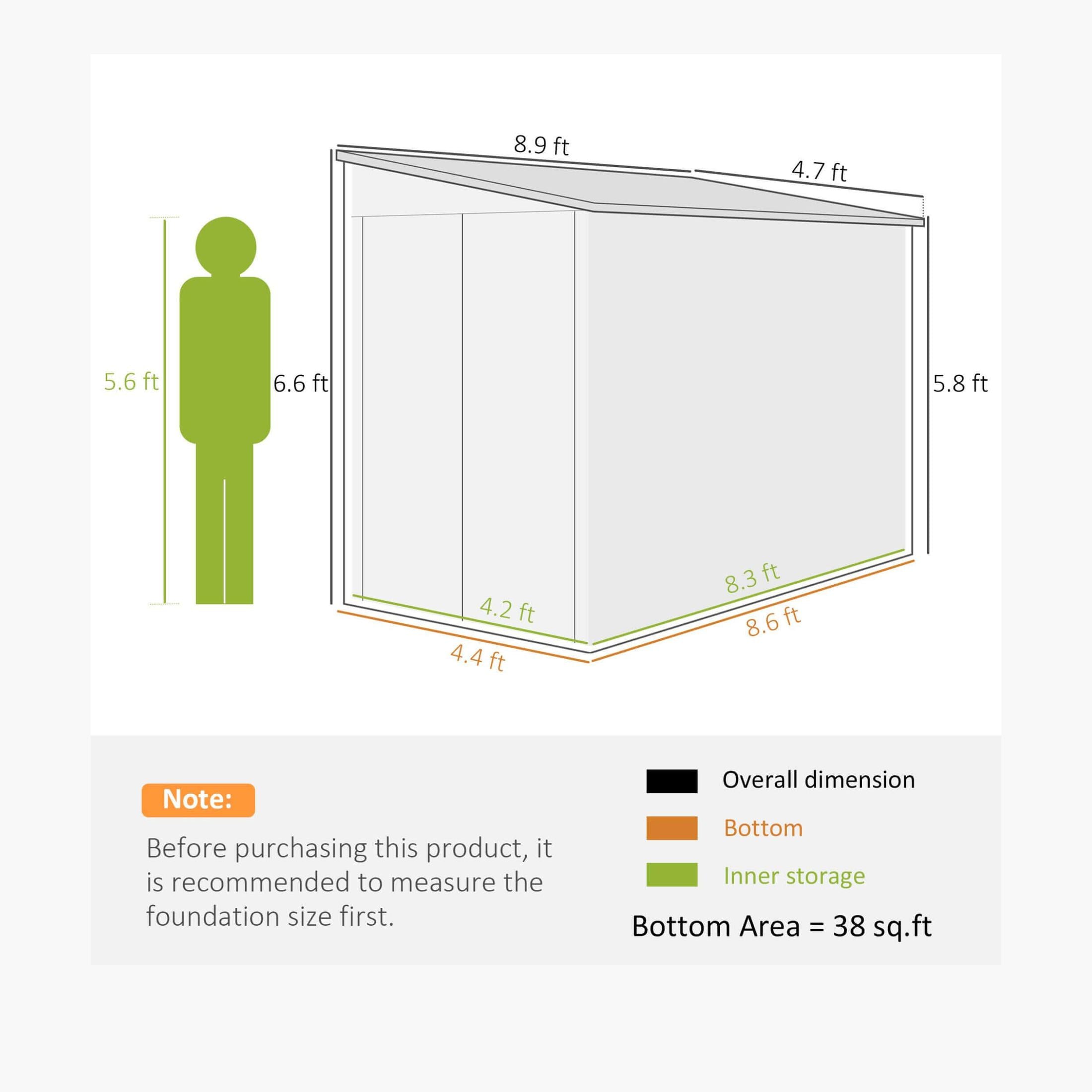 Heavy-Duty Outdoor-Grade Galvanized Lockable-Doors Storage Shed | SAKSBY WHOLESALE