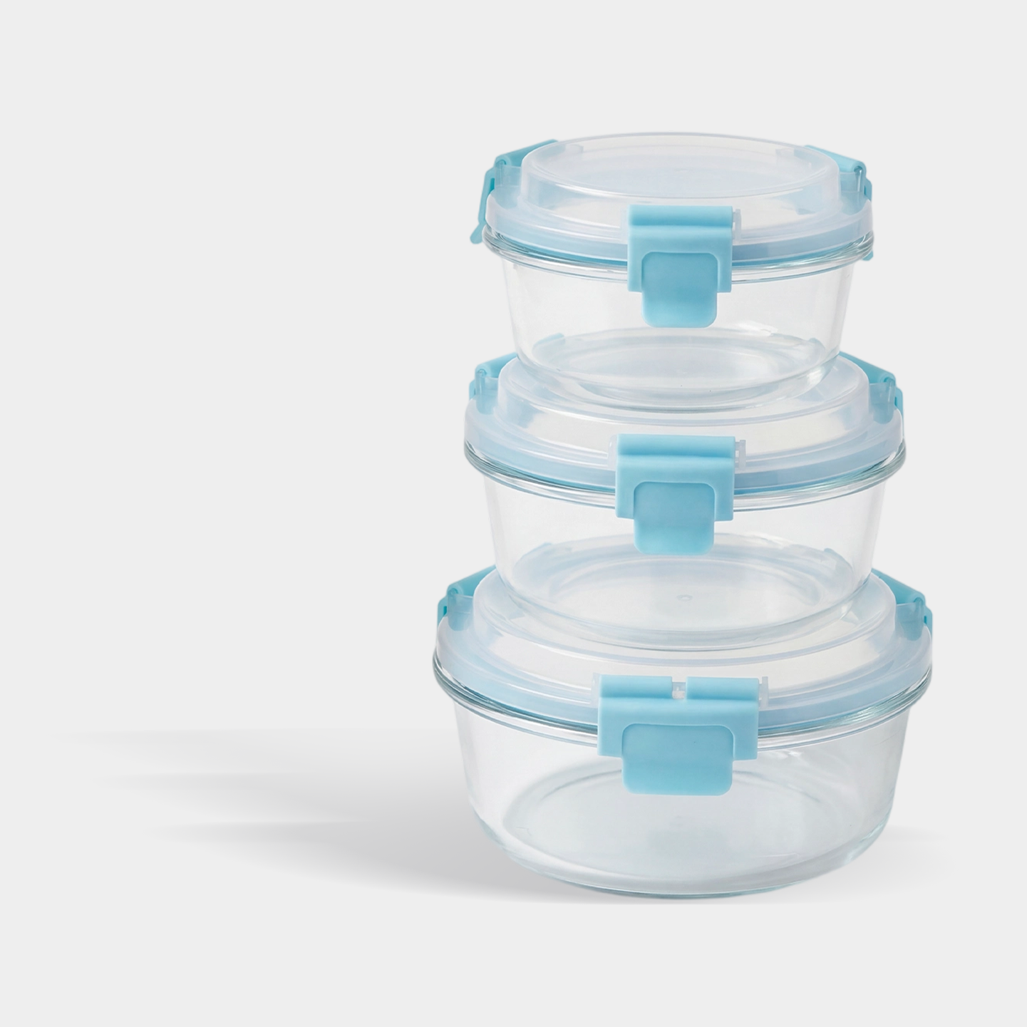 High Top Lid Round Containers