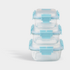 High Top Lid Square Containers
