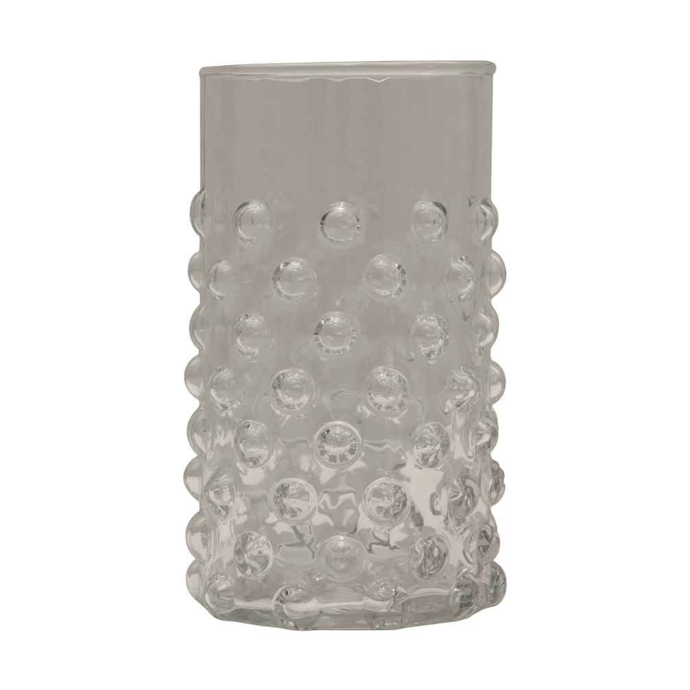 Hobnail Clear 12oz Drinking Glass