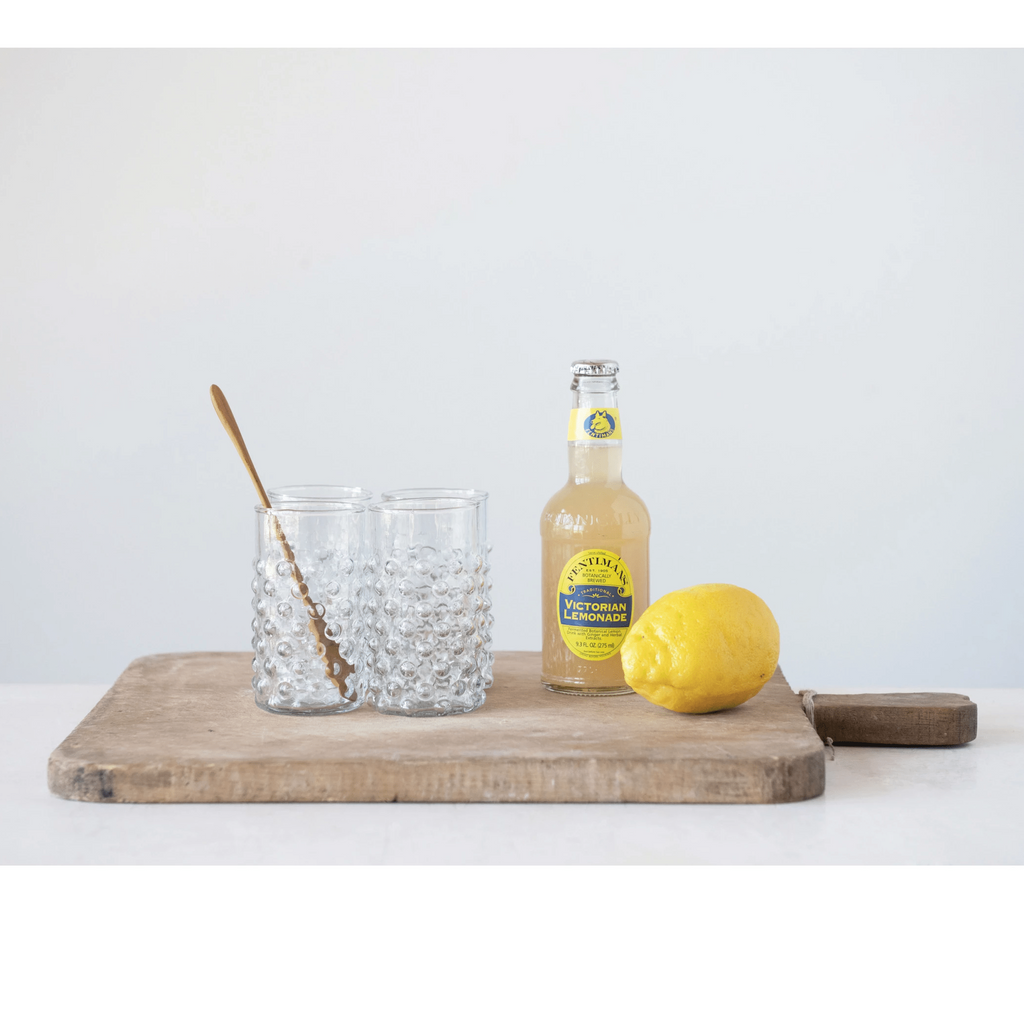 Hobnail Clear 12oz Drinking Glass